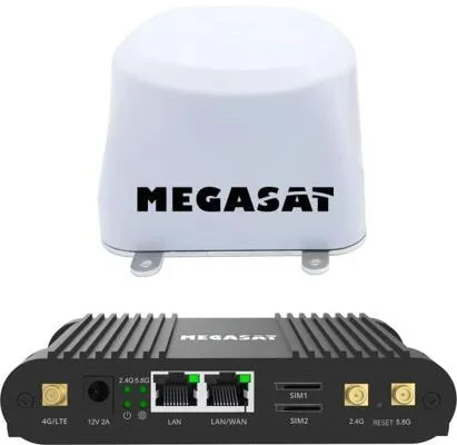 Megasat Camper Connected 5G Ready LTE/WiFi-Routerset - Drahtloser Router für Camper, 5G-fähig für blitzschnelles Internet unterwegs und ideal für mobiles Arbeiten oder Streaming.