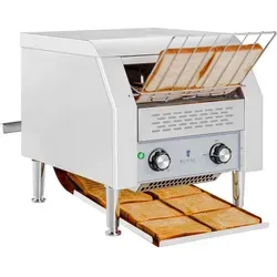 Royal Catering Durchlauftoaster RCKT-1940 - Minibackofen - 2.200 W - 7 Geschwindigkeitsstufen für individuellen Bräunungsgrad. Ideal für Restaurants und Cafés, mit drei Programmen für verschiedene Backwaren.