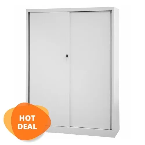 Bisley ECO Schiebetürenschrank 1.200 mm Breit • Office Aktenschrank für 4 OH