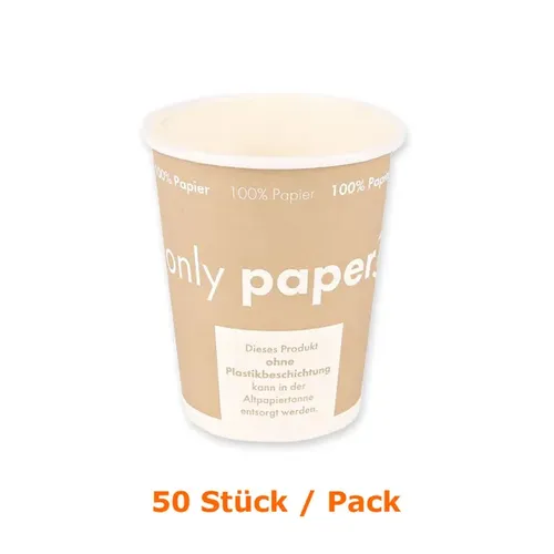 NATURE Star Einweg-Kaffeebecher Only Paper 100 ml, 50 St.