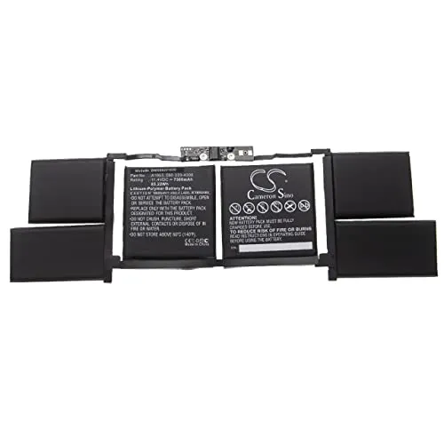 vhbw 1x Akku kompatibel mit Apple MacBook Pro 15 inch Touch Bar A1990 Mid-2018 Notebook (7300 mAh, 11,4 V, Li-Polymer)
