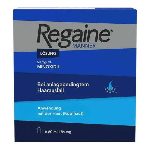 Regaine Männer Lösung mit Minoxidil - Effektives Mittel gegen ererbten Haarausfall, fördert Haarwachstum bereits nach 12 Wochen