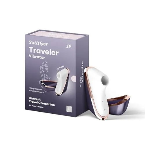 Satisfyer 'Traveler' Vibrator | Auflegevibrator mit 11 Druckwellen-Programme | Sex-Spielzeug für Frauen | Leise starke Klitoris-Stimulation | Kleines Toy für erotisches Reisen | Stimulator Toy
