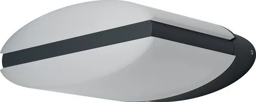 LEDVANCE Endura Style Ellipse, Wandbeleuchtung für den Außenbereich, Grau, Aluminium, IP44, Fassade, Pfad, I