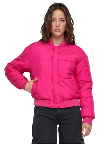 Urban Classics Damen Jacke Ladies Puffer Blouson hibiskuspink M