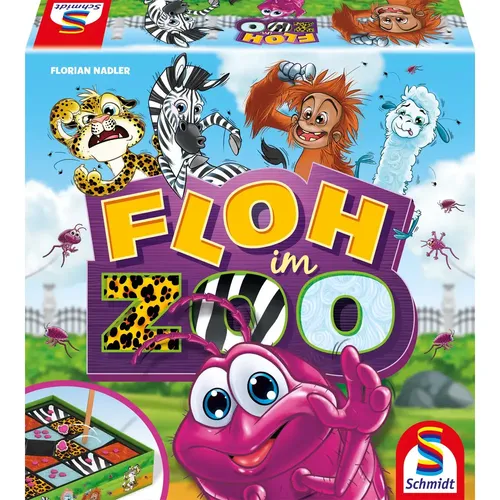 Schmidt Spiele 40637 Floh im Zoo - Langlebiges und flexibles Kinderspiel für unvergessliche Spielmomente