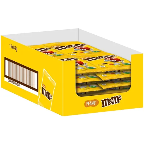 M&M's Erdnuss Peanut 16x 82g M+Ms im Beutel