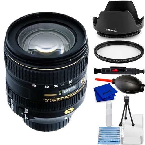 Nikon AF-S Nikkor DX 16-80 mm/2,8-4 E ED VR Objektiv - Objektive für Nikon F-Anschluss mit 16-80 mm Brennweite, ideal für kreative Fotografie dank schneller Fokussierung und Bildstabilisierung.