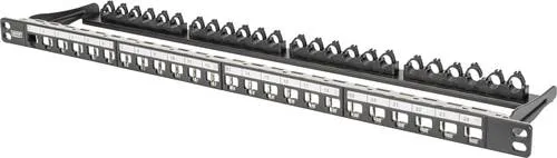 Digitus DN-91422 24 Port Netzwerk-Patchpanel 483mm (19") 0.5 HE Unbestückt - Das DIGITUS 24-Port Patch Panel (0,5 HE) ermöglicht eine platzsparende Installation mit hoher Portdichte und ist ideal für professionelle Netzwerklösungen.