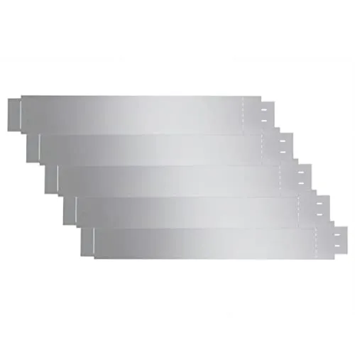 vidaXL 5X Rasenkante Flexibel Verzinkter Stahl 100x14cm Gartenzaun Rasenzaun Beetumrandung Rasenbegrenzung Beeteinfassung Mähkante