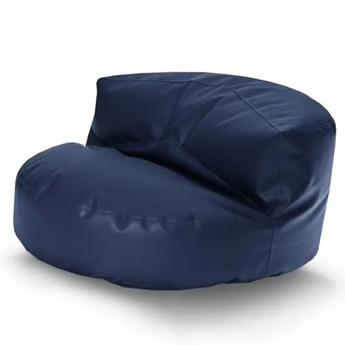 Green Bean Sitzsack Lounge Dunkelblau – Ergonomisches Kunstleder Sofa mit EPS Perlen - Der stilvolle Sitzsack Lounge überzeugt durch modernes Design und hohen Komfort. Ideal für jeden Raum, leicht transportierbar und pflegeleicht – perfekt für entspannte Momente!