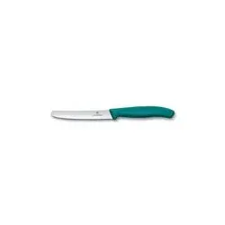 Victorinox Tomaten- und Tafelmesser 11cm Grün - Praktisches 11cm Küchenmesser von Victorinox in frischem Grün, ideal für präzises Schneiden von Tomaten und anderen Lebensmitteln. Robuster Griff für sicheren Halt.