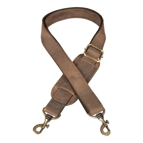 STILORD Taschengurt Breit Leder mit Karabiner - Kofferwaagen mit 360° drehbaren Karabinern für maximale Bewegungsfreiheit und einem verstellbaren Schultergurt von 80 bis 140 cm für individuellen Komfort.