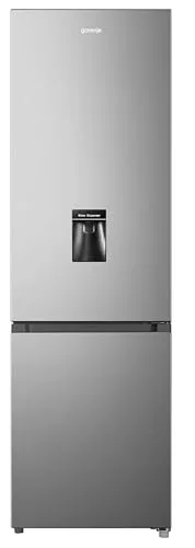 GORENJE Kühl- / Gefrierkombination RK418CPS4WD - Kühlschrank mit 197 l Kühl- und 71 l Gefriervolumen, freistehend mit praktischem Wasserspender, energieeffizient in Klasse C und platzsparend bei 55 cm Breite.