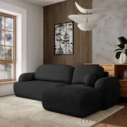 Masseno Ecksofa MODENZA N R-S mit Schlaffunktion - Ecksofa mit Bettkasten und eleganter L-Form, bietet zusätzlichen Stauraum und verwandelt sich schnell in ein bequemes Bett – ideal für Gäste und entspannte Abende.