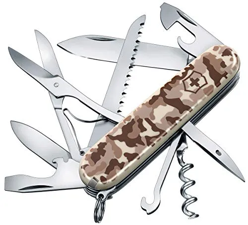 Victorinox Schweizer Taschenmesser Huntsman, Multitool, Swiss Army Knife, 15 Funktionen, Klinge, Korkenzieher, Dosenöffner