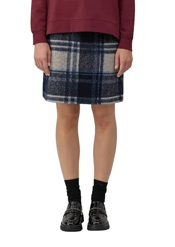 s.Oliver RED LABEL Mini-Rock mit Wollanteil in Marine, Größe 42 - Röcke mit markantem Tartanmuster, ausgestelltem Schnitt und Wollanteil für ein weiches Tragegefühl – ideal für lässige Looks mit Komfort.