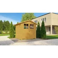 weka Gartenhaus WEKA 316 Gr.1 - Kompakt und Stabil - Gartenhaus aus nordischer Fichte, 240x171 cm, mit Satteldach und stabiler Massivholztür. Ideal für Gartenlagerung oder als Rückzugsort.