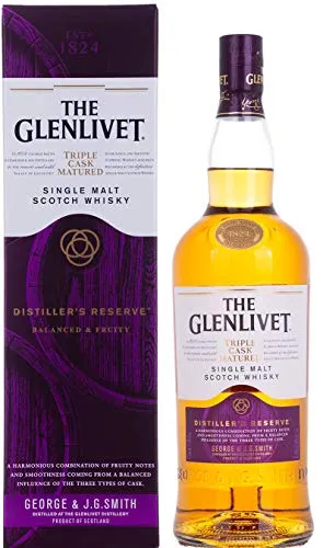 The Glenlivet Distiller's Reserve Triple Cask Matured 40% Vol. - Exklusive Geschenkbox - Whisky mit besonderem Triple Cask Maturation-Verfahren, das fruchtige und süße Noten vereint. Ideal für Einsteiger und Kenner, perfekt zum puren Genuss oder mit Wasser.