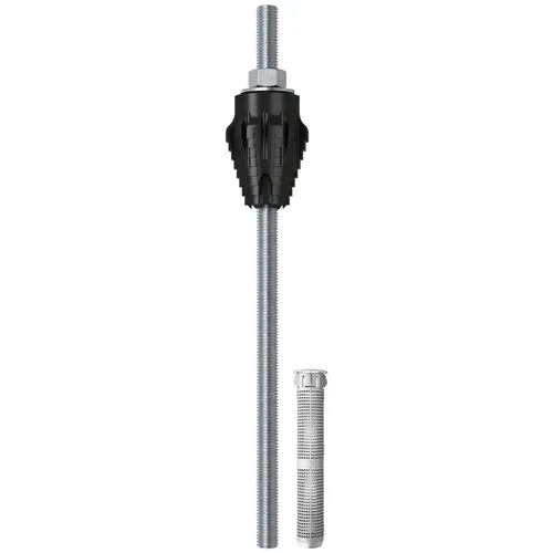 fischer Abstandsmontagesystem TherMax 12 - Dämmstoffdübel für hohe Lasten, rostfreier Stahl mit Anti-Kälte-Konus für sichere Befestigung in Wärmedämmverbundsystemen
