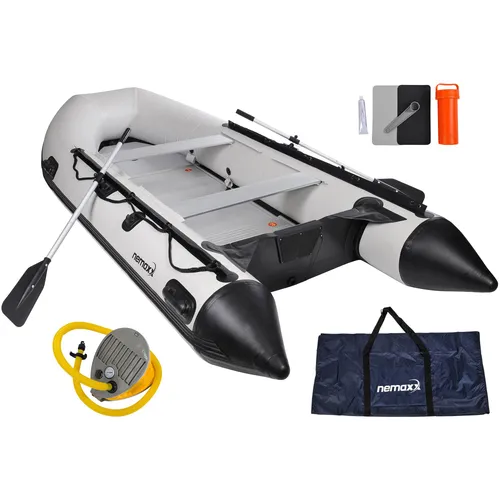 Nemaxx ZB330 Professional Schlauchboot - 330 cm, aufblasbares Boot für 5 Personen, ideal zum Angeln und für Familienausflüge, inkl. 2 Paddel und Luftpumpe