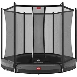 Berg Bodentrampolin InGround 330 cm grau mit Sicherheitsnetz Comfort - Trampolin für sichere Sprünge – Ideal für kleine Gärten, mit bodennaher Bauweise und umfassendem Sicherheitsnetz für unbeschwerten Spaß.