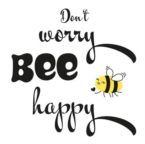 Servietten Sprüche Text lustig Tischdeko Bee Happy - Don´t worry 33x33cm 20