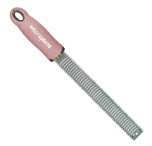 Microplane Küchenreibe Premium Zester altrosa - Edelstahl mit ergonomischem Kunststoffgriff, ideal für feines Reiben und Zesten