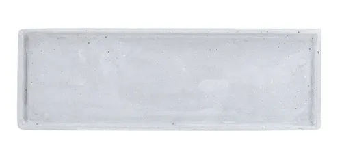 Levandeo® Dekotablett, Deko Tablett L44cm Rechteckig Grau Betonoptik Dekoschale Tischdeko