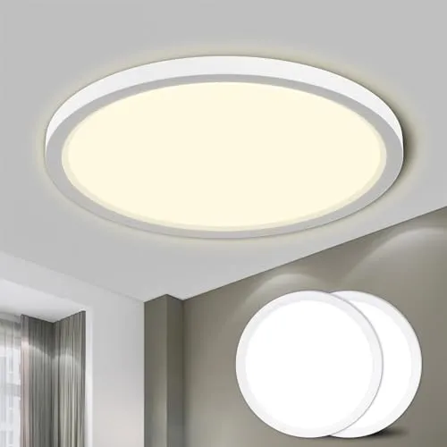LQWELL® Deckenleuchte LED 18W IP44 - Moderne Deckenleuchte mit IP44 Wasserschutz, ideal für Badezimmer und Küchen. Bietet augenschonendes Licht mit hoher Farbwiedergabe und einfache Installation.