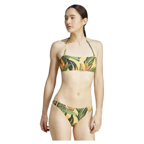 adidas Women's x Farm Neckholder Bikini-Set Semi Spark/Pulse Lime L