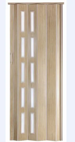H&S Falttür Schiebetür 201 cm - Eiche Hell Sonoma - Elegante Falttür in Sonoma Eiche hell, ideal für platzsparende Lösungen. Vormontiert mit Magnetverschluss für einfachen Einbau, blickdicht und kürzbar für individuelle Anpassung.