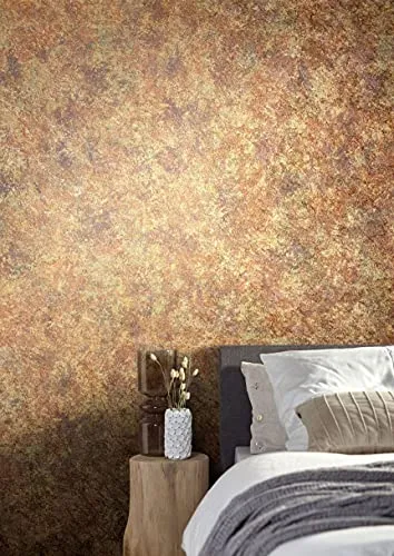marburg Tapete Gold Betonoptik Struktur Stein Effekt Modern für Wohnzimmer oder Schlafzimmer Vliestapete 100% Made in Germany PREMIUM QUALITÄT 10,05 x 0,70m 85723