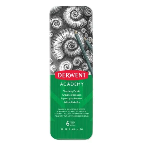 Derwent Skizzierstifte in Metallbox 6 Stück