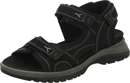 Waldläufer h-sora Sandalette schwarz – Komfort trifft Eleganz - Die Waldläufer Damen Sandalette Sora in Schwarz bietet perfekten Sitz und Atmungsaktivität. Mit drei Klettverschlüssen individuell anpassbar, ideal für Alltag und Outdoor. Flexible, rutschhemmende Sohle sorgt für sicheren Halt.