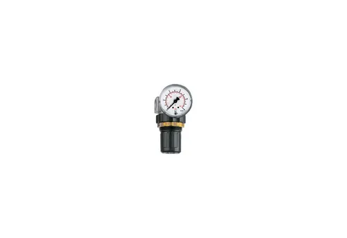 Riegler Druckregler "Standard-mini" G 1/4, 0,1-3 bar - Druckregler für präzise Druckeinstellungen, inkl. Manometer und Schalttafelmutter. Ideal für kompakte Anwendungen mit einem Regelbereich von 0,1 - 3 bar.