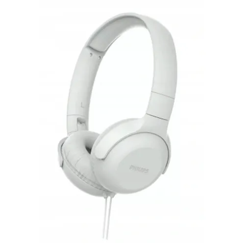 Philips On Ear Kopfhörer UH201WT/00 - Faltbar & Leicht - Kopfhörer mit Kabel, 32 mm Neodym-Treiber für satten Sound, weiche Ohrpolster für hohen Tragekomfort und integriertes Mikro für Anrufe. Ideal für unterwegs!