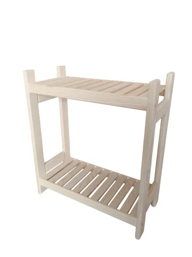 Holzregal Modulares Regal Stapelbar 60x44x25 cm 2 Einlegeböden (HxLxB)
