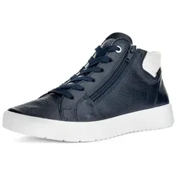 Ara ROM High Top Sneaker in Weite G - Blau 37,5 EU - Sportliche High Top Sneaker mit atmungsaktivem Innenmaterial und gepolsterter, herausnehmbarer Innensohle für optimalen Tragekomfort. Ideal für breite Füße (Weite G) und stylisch in nachtblau-creme.