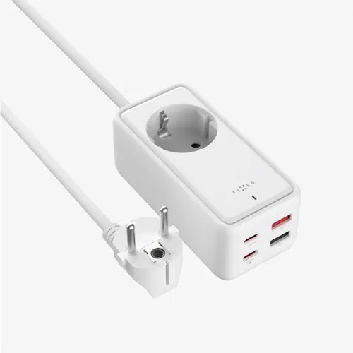 FIXCS65-1.5-WH USB-Ladegerät 65W - Ladegeräte für USB-Geräte mit 65 W Gesamtleistung, GaN-Technologie für kompakte Größe und effizientes Laden, ideal für Laptops und Smartphones.