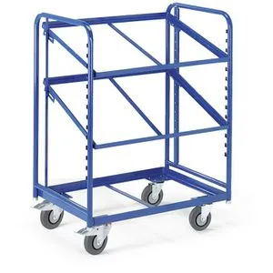 Rollcart Eurokastenwagen 16-4336 - Transportgeräte & Rampen mit 3 Etagen und neigbaren Böden, ideal für 6 Eurokästen. Hohe Tragkraft von 200 kg und 10 Jahre Herstellergarantie. Made in Germany.