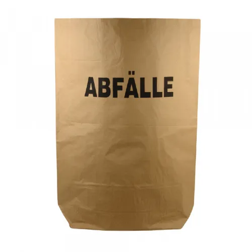 Papier-Müllsäcke AG-795, 120 l - 25 Stück - Müllsäcke aus robustem Papier, ideal für umweltbewusste Entsorgung mit einer Stärke von ca. 70 g/m².