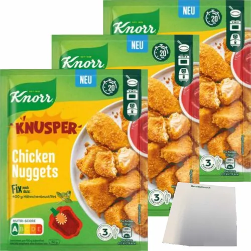 Knor Fix Chicken Nuggets 3er Pack 3x60g Packung usy Block