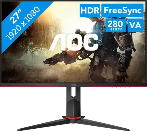 AOC Gaming 27G2ZN3 27 Zoll Monitor - Gaming Monitor mit 240 Hz und 0,5 ms Reaktionszeit für flüssiges Gameplay. FreeSync Premium für ruckelfreies Spielen und HDR10 für lebendige Farben.