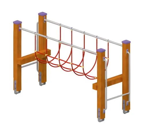 Spielplatz Hängebrücke - Balancierbrücke für Kinder - Robuste Hängebrücke für Kinder von 1-11 Jahren, fördert Bewegungsfreude und Koordination. Maße: 245 x 75 x 60 cm, ideal für den Garten oder Spielplatz.