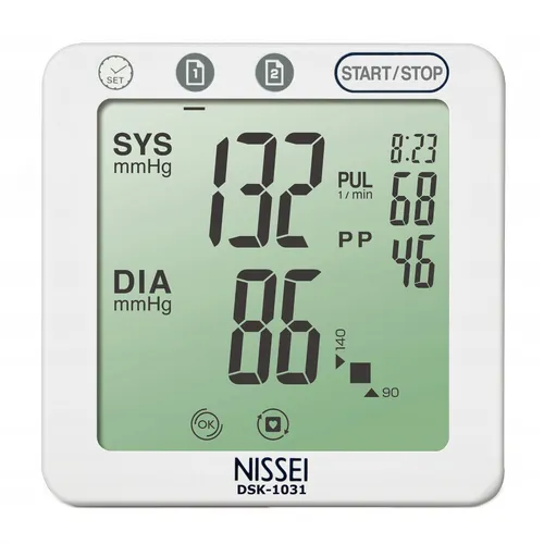 Blutdruckmessgerät Nissei Touchscreen Arrhythmie-Erkennung DSK-1031