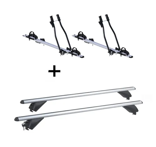 VDP Dachträger für Opel Astra J SW (2010-2015) mit 2x Fahrradträger SAGITTAR - Dachgepäckträger mit hochwertigem Alu-Dachträger und 2x Fahrradträger für sicheren Transport, ideal für Outdoor-Abenteuer mit bis zu 90 kg Tragfähigkeit.