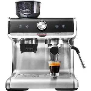 Gastroback 42709 Design Espresso Pro - Espressomaschine mit Siebträger, 15 bar Druck und Thermoblock-Heizsystem für perfekten Espresso und Milchschaum