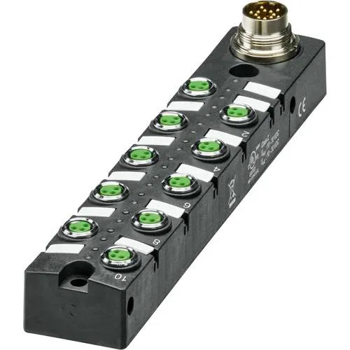 Phoenix Contact Verteilerbox SACB-10/3-L-#1197585 - Verteilerbox mit 10 Sensor-/Aktor-Steckplätzen, IP67 Schutzart, ideal für anspruchsvolle Anwendungen. Robuste Bauweise und zuverlässige Leistung bei Temperaturen von -20 bis 80 °C.