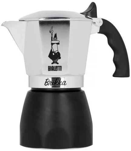 BIALETTI Espressokocher New Brikka 4 Tassen - Kaffeebereiter mit neu entwickelter Steigsäule, die vollmundigen Espresso mit goldbraunem Schaum liefert – ein Genuss wie im Café!